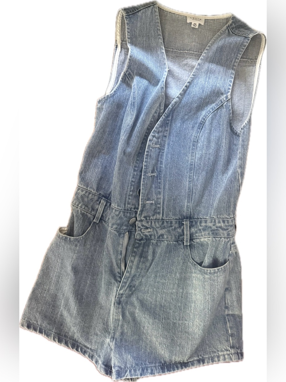 Le Lis Denim Blue Denim Romper Play Suit